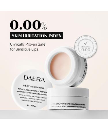 Daera B.E Active Lip Cream 6g Hydrating Moisturizing and Plumping Korean Overnight Sleeping Mask for Dry Lips Glossy Finish Natural Ingredients Non-Irritating Gentle for Sensitive Skin - Buy Online on GoSupps.com