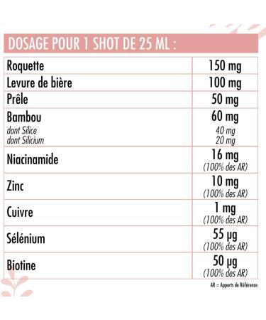 Shot Fortifiant Cheveux - Croissance Force & Vitalit - Plantes + Biotine + Zinc + S l nium - Go t Cerise - 98% Naturel - Format Pratique - Fabriqu en France - Nutrivie - Buy Online on GoSupps.com