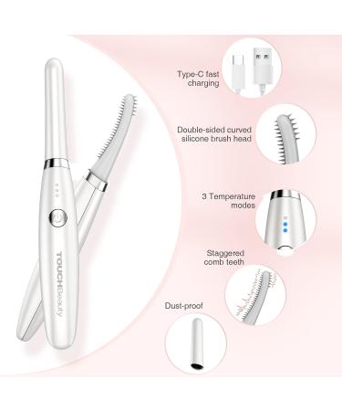 TOUCHBeauty Heated Eyelash Curler with USB Rechargeable 3 Temperature Modes Fast Heat Curled Lasting for Eye Beauty Makeup - Buy Online on GoSupps.com