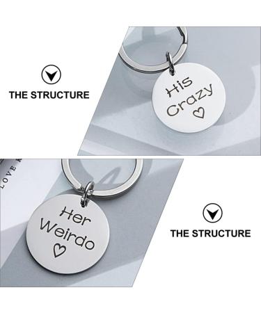 Coheali Valentine's Day Key Trailer Pair Rings - Men's Gifts | Stainless Steel Key Holders for Couples | 3-Piece Set - Buy Online on GoSupps.com