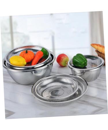 MAGICLULU 2 Pcs Drain Tray Canned Chicken Filter Fruit Tray Metal Drain Storage Tray Dense Hole Steamed Fish - Buy Online on GoSupps.com