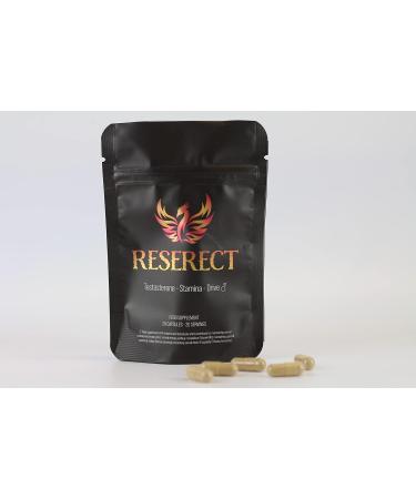 RESURRECT 20 Capsules - Stamina & Drive Booster with Ginkgo Biloba, Korean Ginseng, Tribulus Terrestris, Rhodiola Rosea & More - 20 Count Pack for Energy, Focus & Memory - Buy Online on GoSupps.com