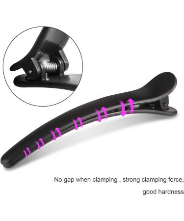 iwobi 12 Pcs Women Plastic Crocodile Hair Clips Hairdresser Sectioning clips Combi-clip Card (Black) - Buy Online on GoSupps.com