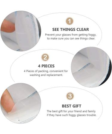 Buy Milist 12th Anti-Fog Silicone Glasses Holder & Drumper Nose Stripes - Multifunctional White Gel Cover for Comfortable Fit - Buy Online on GoSupps.com