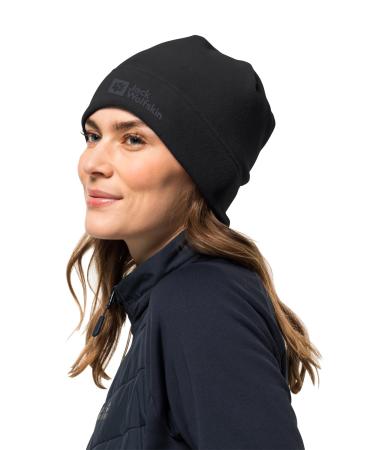 Jack Wolfskin Unisex Beanie Hat Real Stuff Beanie One Size Black