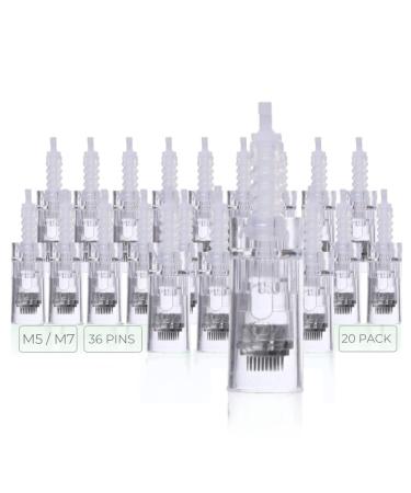 Dr. Pen Ultima M5 M7 Replacement Cartridges - (20 PACK) - 36 Pins (0.25mm) Bayonet Slot - Disposable Replacement Parts