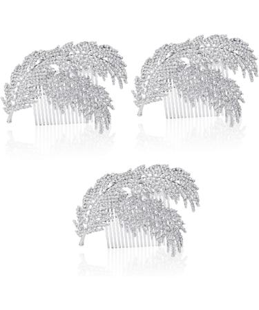FRCOLOR Rhinestone Comb silver headpiece bridal headpiece rhinestone headpiece bride Rhinestone Hair Comb - Buy Online on GoSupps.com