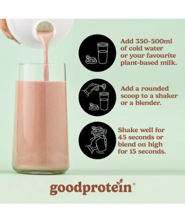 Good Protein Vegan Plant-based Protein Powder 100% Natural Non-GMO Dairy-free Gluten-free Soy-free No Added Sugar and Nothing Artificial. Mint Chocolate Chip All-in-One Shake 440 grams Mint Chocolate Chip 440 g - Buy Online on GoSupps.com