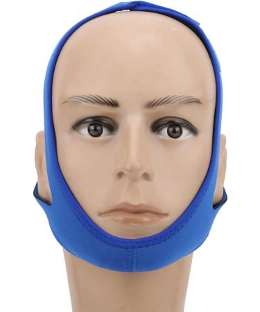 Buy Adjustable Anti-Snoring Chin Strap - Breathable Jaw Support Belt (Blue) for Better Sleep | International Shipping Available - Buy Online on GoSupps.com