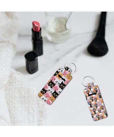 FREEBLOSS Cat Chapstick Holder Keychain - 2Pcs Cartoon Lip Balm Sleeve Pouch for Women - Lightweight Gift - Buy Online on GoSupps.com