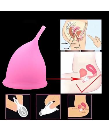 BPA-Free Pink Silicone Menstrual Cup | Ergonomic Collapsible Women's Hygiene Cup for Comfortable Menstruation - Buy Online on GoSupps.com