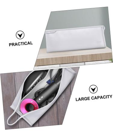 Angoily Portable Blow Dryer 2pcs Hair Dryer Storage Bag Travel Hair Dryer Cosmetics Makeup Holder Travel Case for Curling Iron 35x14cmx2pcs Silverx2pcs - Buy Online on GoSupps.com