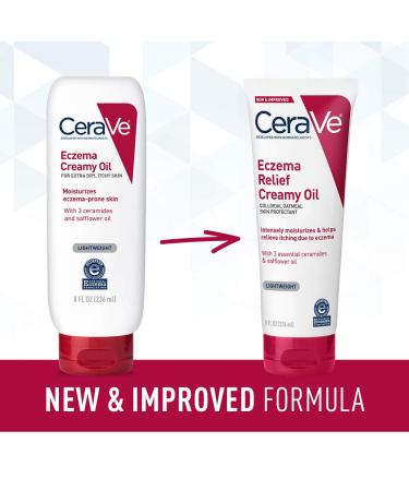 CeraVe Eczema Creamy Oil 8 fl oz | Extra Dry Itchy Skin Relief - Buy Online on GoSupps.com