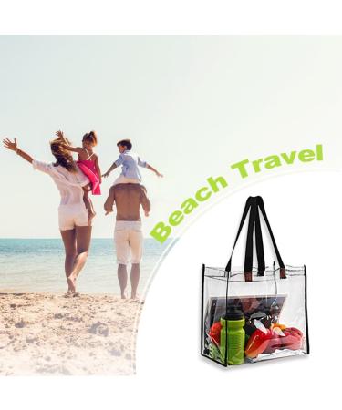 2-Pack Stadium Approved Clear Tote Bags - Ideal for Travel, Work, School, and Events - 12x12x6 - Buy Online on GoSupps.com
