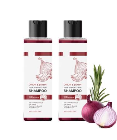 Shampooing de biotin oignon Shampooing de romarin d'oignon propre profond ment nourrissant pour la croissance des cheveux la perte anti-cheveux et l'amincissement le nettoyant hydratant (2pcs)