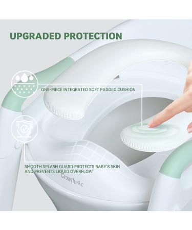 GrowthPic Potty Training Seat with Ladder  Toddlers Potty Seat for Toilet with Step Stool  Potty Ladder Toilet Seat Chair with Anti-Slip Pads for Kids Boys and Girls(White/Green) - Buy Online on GoSupps.com