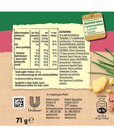 KNORR - My Pasta Pot Carbonara 71G - Pack of 4 - Buy Online on GoSupps.com