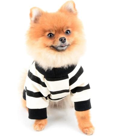 Paidful Striped Dog Shirt for Small & Medium Dogs | Breathable Tank Tops for Puppies & Cats | Summer Pet Vest with Red Heart | Ideal for Chihuahua & Yorkie | Size M: 25cm Back 38cm Chest Yellow - Buy Online on GoSupps.com