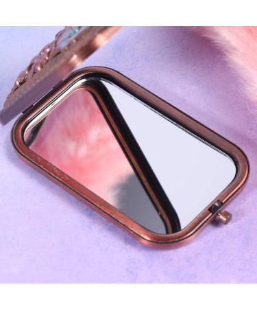 Vintage Pocket Mirror | Retro Butterfly Crystal Compact Makeup Mirror - Double-Sided & Portable for On-the-Go Beauty - Buy Online on GoSupps.com