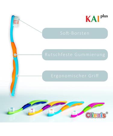 Clienis Children's Toothbrush Set (Ages 3-6) | Extra Soft Toddler Toothbrush | Kai Plus Baby Care Toothbrush for Kids - Buy Online on GoSupps.com