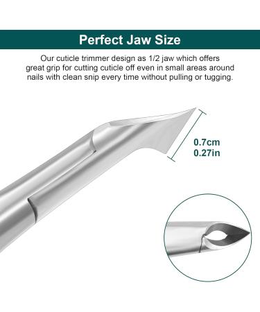 ANRUI Professional Cuticle Nipper with Non-Slip Silicone Handle - Medical Grade Stainless Steel Cubical Cutter for Dry Skin (Black) - Buy Online on GoSupps.com