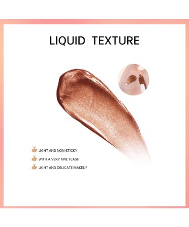 Face Liquid Highlighter Long Lasting 31.5ml Body Glitter Highlight Silky Smooth Naturally Radiant Sweat Resistant for Face (4#) - Buy Online on GoSupps.com
