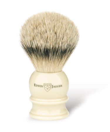 Medium Imitation Ivory Shaving Brush with Drip Stand - Elegant White Design for a Luxurious Shave | International Shipping Available - Buy Online on GoSupps.com