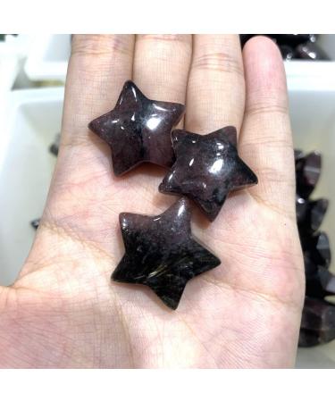 Home Decoration 5 pcs Natural Garnet Star Shaped Hand-Carved Crystal Stone SpecimenHome Decor Crystals Stones Crystal Stone Collection (Size : 1pc)