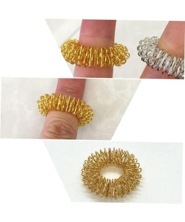 Solustre 10-Pack Finger Massage Rings - Fidget Toy for Stress Relief & Sensory Play Carbon Steel Mini Massage Device - Buy Online on GoSupps.com
