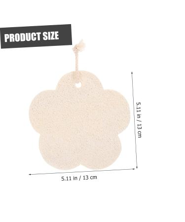 FRCOLOR 4pcs Flower Shaped Loofah Sponge Set - Cotton Body Wash Scrubber & Bathing Pouf - Light Yellow Bath Accessories for Gentle Skin Care - Buy Online on GoSupps.com