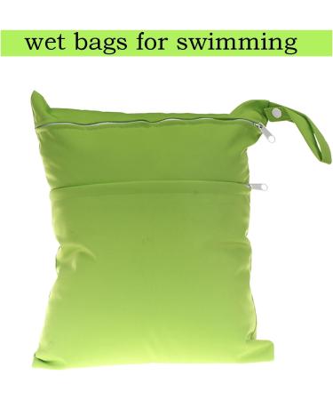 2 PCS Wet Bag Wet Bags for Swimming Waterproof Wet Dry Bags Reusable Washable Cloth Diaper Bags Nappy Bags with Double Zipper Pockets for Items Wet Clothes Swimming Gym Beach Bag(Purple+Green) - Buy Online on GoSupps.com
