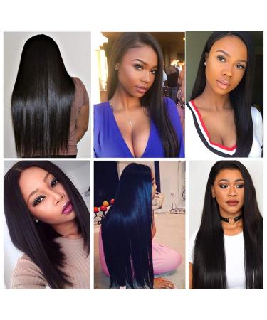 Sdamey HD Transparent 360 Lace Front Wig 18 Inch 10A Brazilian Virgin Human Hair Pre Plucked with Baby Hair 180% Density - Natural Color - Glueless Lace Frontal Closure Wig for Black Women - Buy Online on GoSupps.com