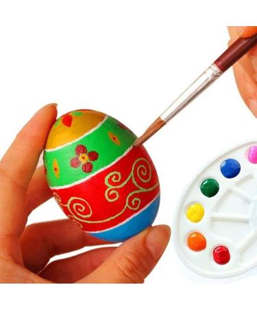 15Pcs Unpainted Wooden Fake Easter Eggs for Children DIY Crafts and Kitchen Decor - Encourages Hens to Lay Eggs - 15 Wood Eggs - Buy Online on GoSupps.com