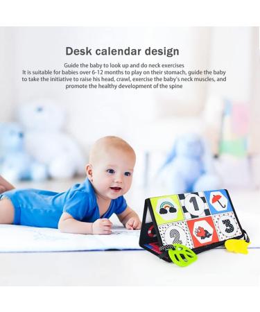 Katutude Baby Fabric Book & Mirror Toy Set - Black White Contrast Pattern | Perfect Gift for Newborns (0-36 Months) | Soft Crackling Book & Bite Ring - Buy Online on GoSupps.com