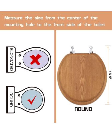 Burlywood Round Wooden Toilet Seat for American Standard Size - Easy to Install - Buy Online on GoSupps.com