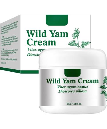 Wild Yam Cream - 113g Wild Yam Cream Organic for - Natural Relief for Menopause Dry Skin - Menopause Botanical Balancing Body Cream - for All Skin Types - Buy Online on GoSupps.com
