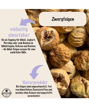 SIVIFOOD Dried Dwarf Figs 200g - Dried Natural Mini Figs No Added Sugar Dried Fruits - Buy Online on GoSupps.com