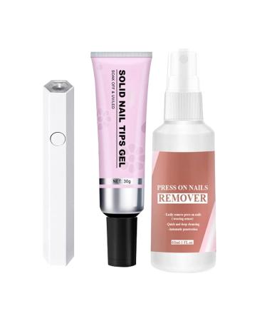 Gel adhesive set - Versatile nail bonding artistic polish beam | High-strength wear-resistant paste fast LED light setting for parties vacation styles - Buy Online on GoSupps.com