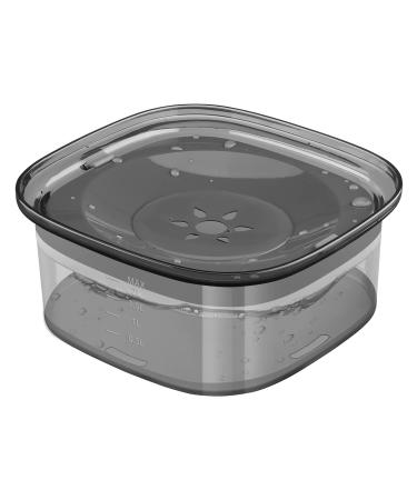 Pettom water bowl for dogs 2l dog bowl leakproof large drinking snap dog antlabber non -slip dog bowl travel water dispenser dog on the way black