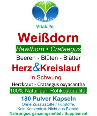 Windendorn Hawthorn Capsules - Pure Cardiovascular Support with Hawthorn Berries Leaves & Flowers - 180 Additive-Free Capsules - Buy Online on GoSupps.com