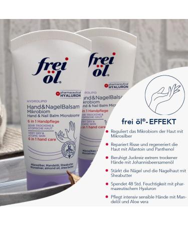 Free Oil Hydrolipid Hand & Nail Balm 6 in 1 Care for Dry Sensitive Hands | Vegan Formula with Hyaluron | 75ml - Buy Online on GoSupps.com