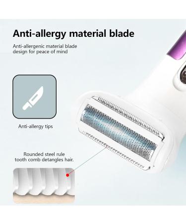 Waterproof Electric Trimmer for Women | 6-in-1 Hair Body & Eyebrow Shaver Set - Black | International Shipping - Buy Online on GoSupps.com