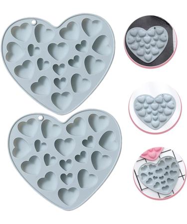 BESTonZON 8 Pcs Mold Mousse Cake Heart Keychain Chocolate Heart Firefighter Gifts Christmas Candy Heart Muffin Love Shaped Cake Mould Candy Chocolate Food Grade Silicone Halloween Jelly Bluex4pcs 17.1x15.1cmx4pcs - Buy Online on GoSupps.com