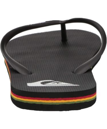 Quiksilver Men's Molokai 3 Point Flip Flop Sandal - Size 10 - Black/Red/Green - Buy Online on GoSupps.com