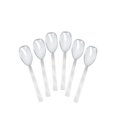 Party Essentials Hard Plastic 9" Serving Spoons, Clear, 12 Count 9.5 Inch