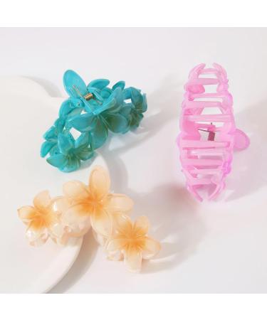 AJOIDR Colorful Flower Shape Woman Teens Hair Ponytail Hair Claw Delicate Hair Clip Female Skincare Taking Photo Tiaras - Buy Online on GoSupps.com
