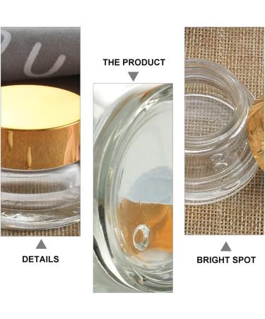 POPETPOP Lotion Travel Container Small Glass Containers 5.1X5.1X4CM Transparent Golden 1 - Buy Online on GoSupps.com