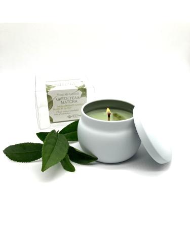 Green Tea & Matcha Scented Candle - Natural Soy Handmade in Japan 4.2 oz 22 Hour Burn Time - Buy Online on GoSupps.com