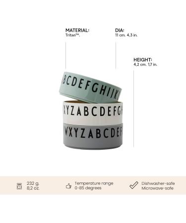 Design Letters Green Tritan Bowl - Breakfast, Lunch, Dinner - One Size - Buy Online on GoSupps.com