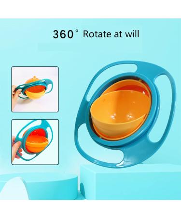 DZCYAOHL 360 Degrees Gyro Bowl - Unspillable Snack Toddler Bowl for Babies and Kids (Blue) - Buy Online on GoSupps.com
